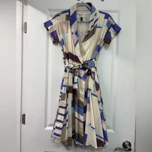 Hoss Intropia dress size 38. Wrap dress. lined. Cotton